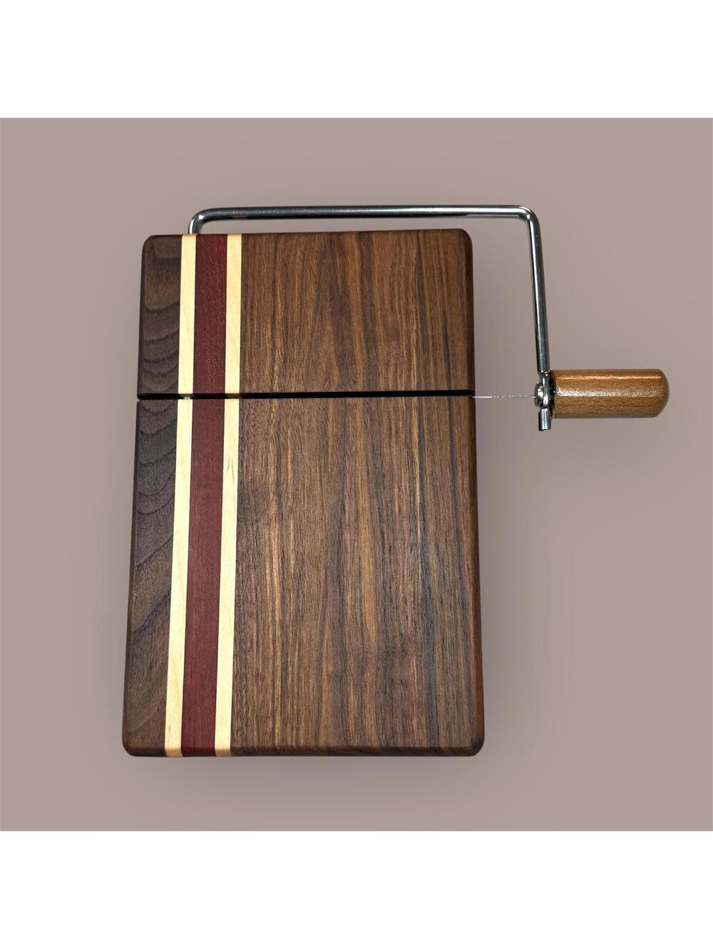 Handcrafted Cheese Slicer Walnut Maple Padauk Kitchen Utility Party Charcuterie